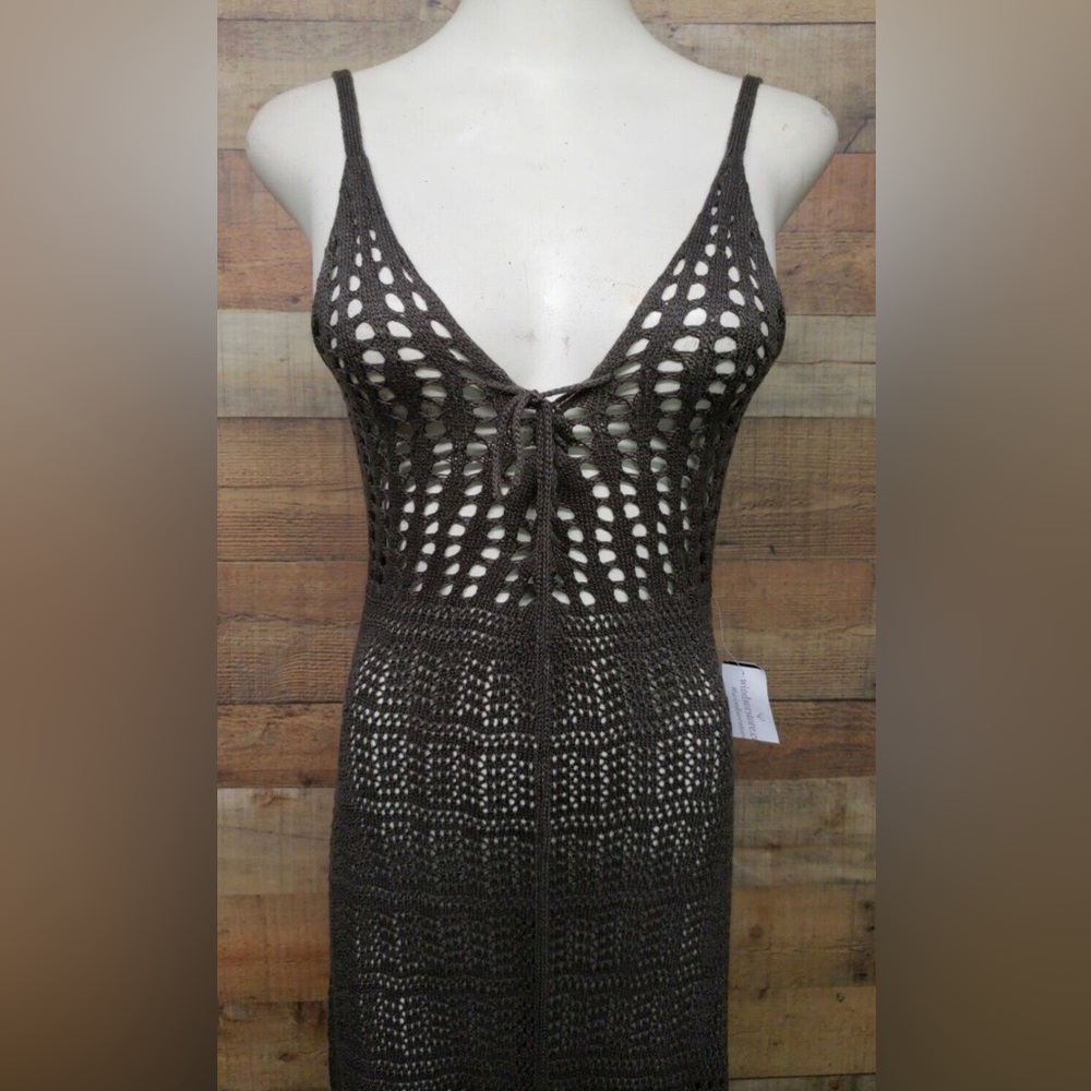Olive knit cover up